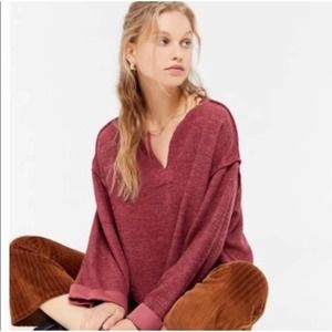 Urban Outfitters Jax Inside Out Notch Neck Sweater